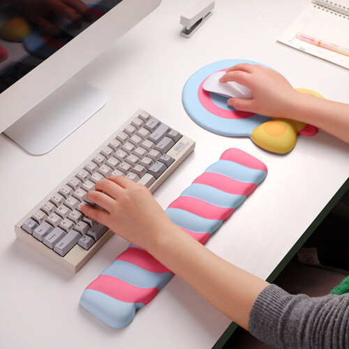 Soft Milk Fabric Wrist Support Mouse Pad-Blue mouse pad 2