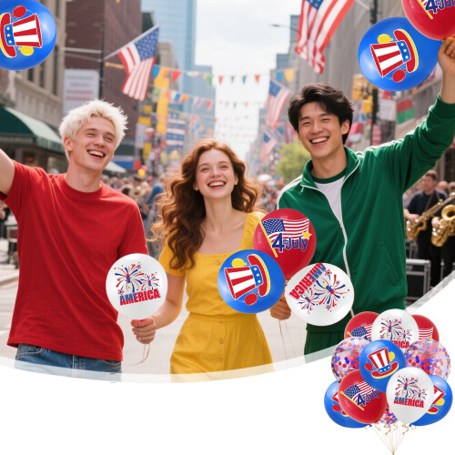 USA Independence Day Balloon Set Rubber 10 pcs 1