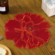 Flower-Shaped Kitchen Placemat Polyester 1 Piece