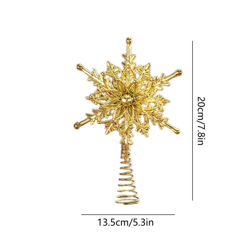 Christmas Tree Topper Mini Silver Star Metal Glitter 2