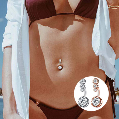 Piercing de umbigo em aço cirúrgico (1 peça) 1