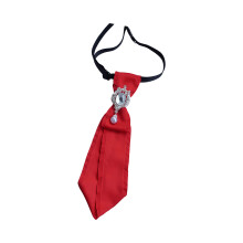 Belle cravate ébouriffée de styles coréens avec des décors-Rouge