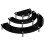 HEMOTON Cake Stand Set Black Acrylic and Metal 1 5