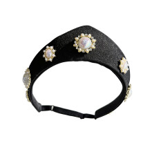 Sweet Cosplay Pearls Studded Hairband Elizabethan-Black