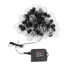G50 40-Birnen-Lichterkette 10m, 500mAh Weiß