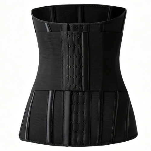 Double Layer Compression Waist Trainer Belt For Women-Black S