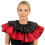 Double Layer Ruffled Satins Detachable Collar Rhinestones 1