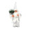 Christmas tabletop decorations Santa Claus white ornaments 2