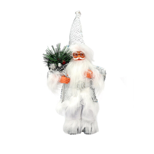 Christmas tabletop decorations Santa Claus white ornaments 1