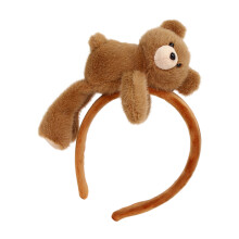Niedlicher 3D-Plüschbär-Haarschmuck, elastisches-Bärenstirnband