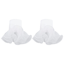 Organza polsmanchetten, mouwen, decoratieve mouwen,-Wit
