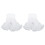 Unique Floral Pattern Sheer Sleeves Decorative Faux-White 1