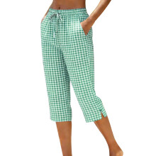 Pants for Women Casual Pants Straight Leg Elastic Waist-Green L
