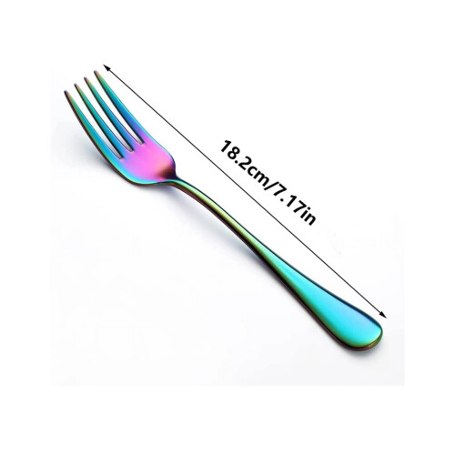 Rainbow Stainless Steel Forks Set 6 PCS 2