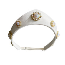 Bandeau clouté en perles de Cosplay, accessoire Photo-Blanc