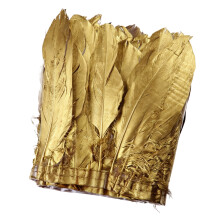 Mode gouden veren schouder wrap trim sjaal modieus aankleden