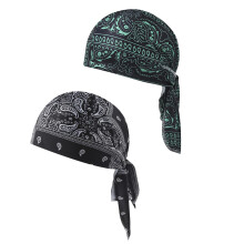 Chapeau foulard rafraîchissant de Pirate,-noir vert foncé bla