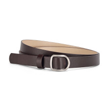 Fashion Belt 1.8cm Wide Smooth Sliding Buckles-Coffee