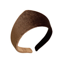 Pleuche sponshoofdbanden Elegant comfortabel-Koffie