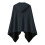 Serviette de plage surdimensionnée à capuche, en microfibre-Noir 1
