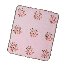 Écharpe élégante en Polyester brodée avec bordure ethnique,-Rose