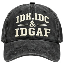 Adjustable Fit Cotton Baseball Hat Breathable Hiking Cap-Black