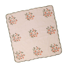 Handworks Embroidered Silk Scarf Retros Headkercheif-Coffee