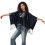 Light Reflective Fringe Capelet Shawl For Live Streaming-Black 1