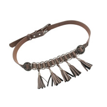 Waist Belt Chain Costume Tassels Punk Belt for Wrap-Dark Khaki