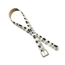 Trendy Skull Pattern PU Leather Sash Belt For Men Women Casual