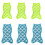 Porte-bâtons à glace en forme de-Bleu fluorescent fluorescent 1
