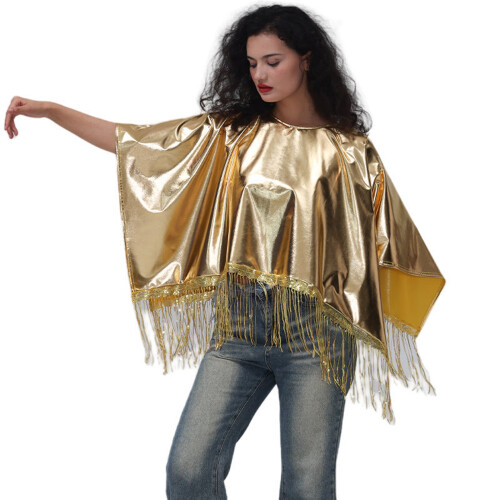 Seamless Women's Capelet Scarf For Quick Costume Changes-gold