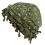 Twist Head Wrap Skull Hat with Braid Moisture-Army Green 1