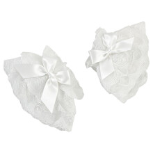 Fashion Photography Wrist Cuffs Lace Design Breathable-White