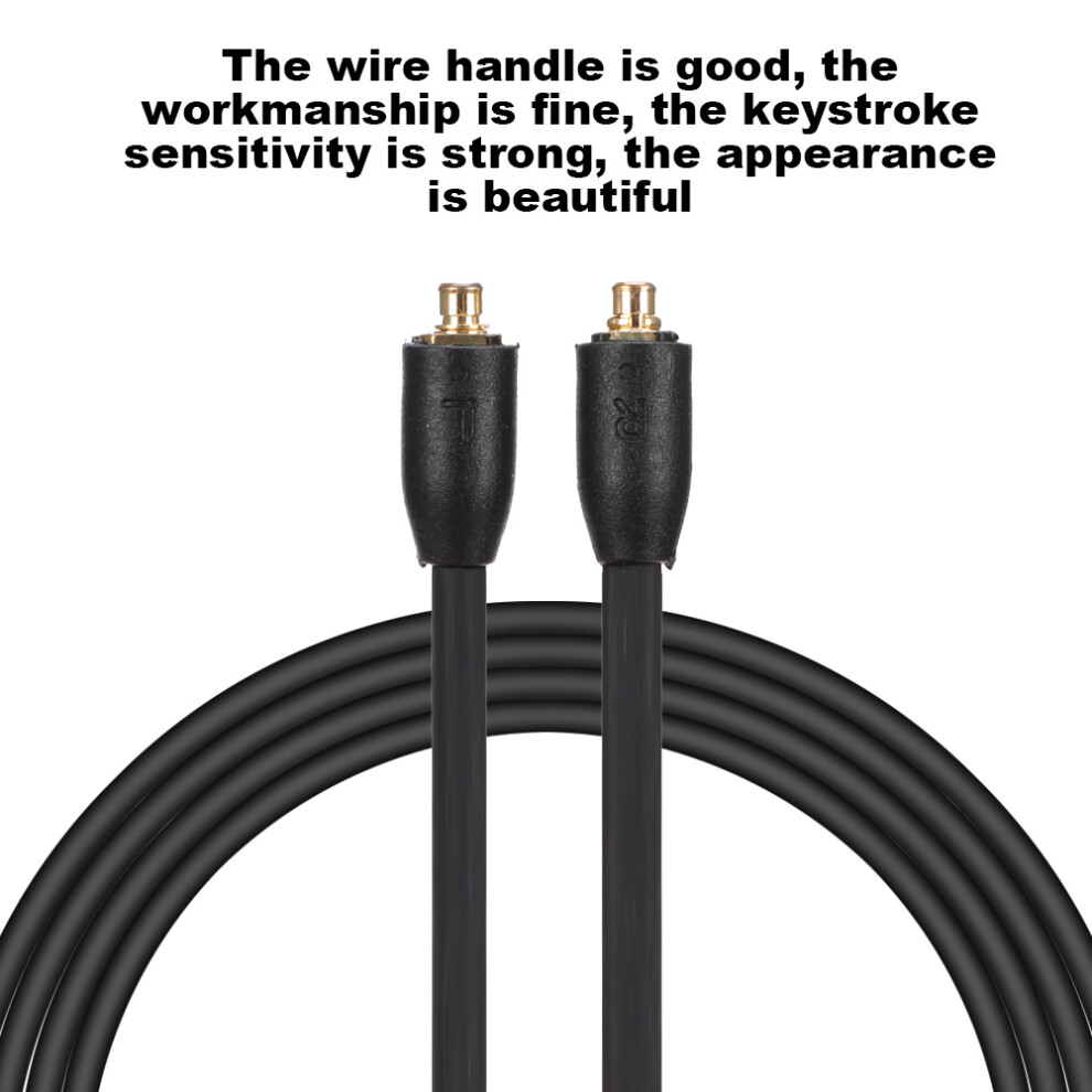 Replacement Braided Earphone Cord Black 7790334738153