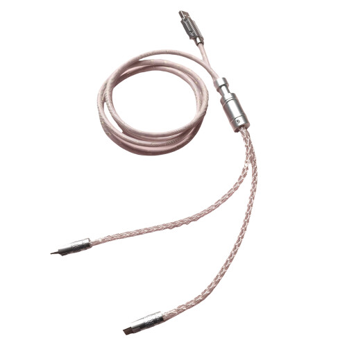 Fast Speed Spirals Typ-C-Kabel für-Rosa Buntes Licht