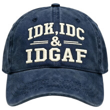 Soft Cotton Baseball Cap beach Hat Embroidery Detail-Navy Blue