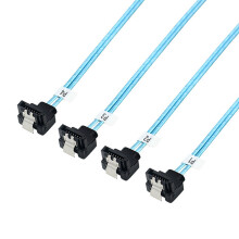 4 Port SAS4.0 Cable With 0 Degree Angled Connectors-100cm