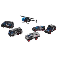 6-Piece Mini Alloy Car & Helicopter Toy Set
