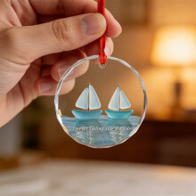 2D Acrylic Holiday Ornament Hanging Decoration, Christmas Tree Pendant, Friendship Gift, Home Decor