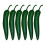 Ensemble de 6 légumes de Simulation de piment en plastique-Vert 1