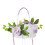 Wedding Flower Basket with Handle Rose Ribbon Bow 2