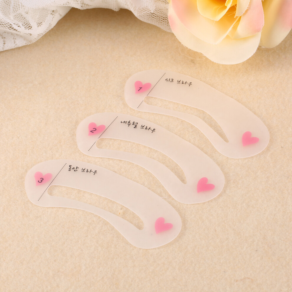 3 Pack Eyebrow Drawing Stencil Tool