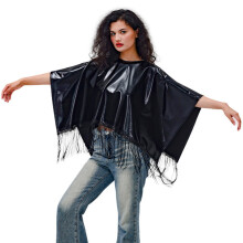 Dance Capelet Cloak With Optimized Shoulder Cut And 5Cm-Black