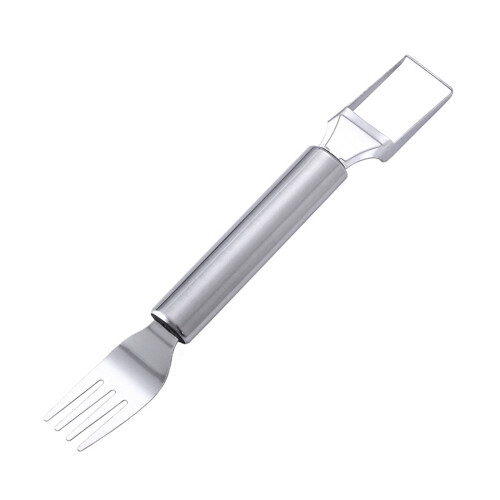 Coupe-pastèque et fourchette 2 en 1 en acier inoxydable