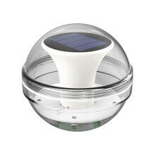 Lampes de piscine solaires subaquatiques décoratives à batterie intégrée, en plastique blanc.