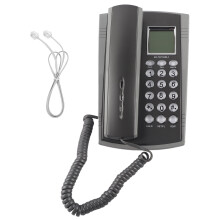 NIKOU KX-T071CID vægmonteret bordtelefon, lydløs ABS grå til hjemmekontor, hotel, callcenter, kompatibel med Panasonic