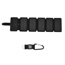 Batería externa solar plegable dual 11.6-13.2oz negro