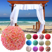 Pomander en soie artificielle rose 20 cm