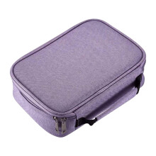 Canvas etui met ritssluiting en handvat, 72 vakjes